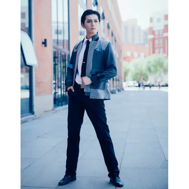 Detroit: Become Human RK800 Connor Cosplay Costume Complete Outfit Jacket Coat MN1