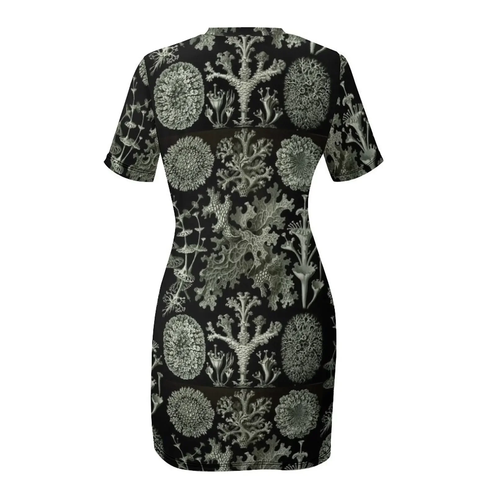 Sukienka z krótkim rękawem z motywem naturalistycznym i grzybów, sukienki z długim rękawem damskie, sukienki na formalne okazje, sukienki na studniówkę, suknia wieczorowa.