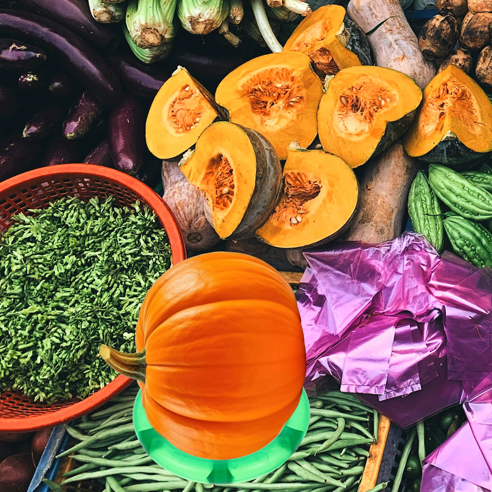 

6Pcs Nonskid Fruits Display Base Watermelon Stand Circle Easy to Clean Long Lasting Craftsmanship Watermelon Fixing Ring