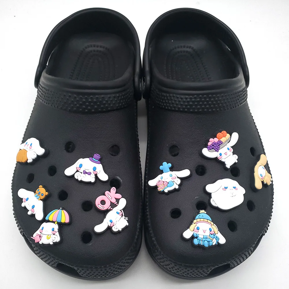 10pcs New Cute Cartoon Anime Shoe Charms For Clogs Bubble Slides Sandals PVC Shoe Decorations Accessories For Unisex Gifts