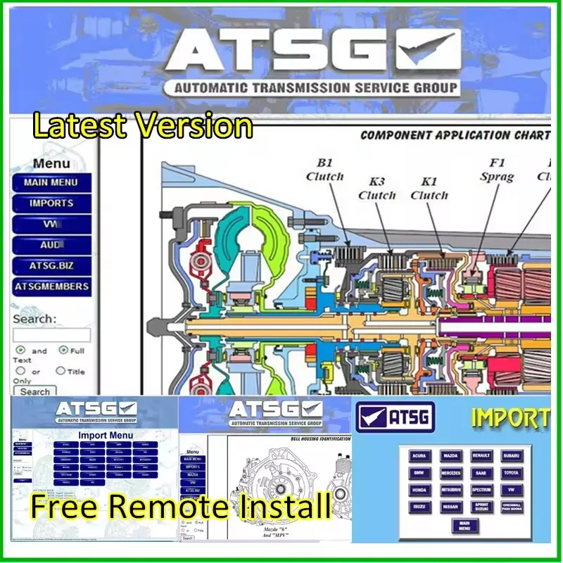 

ATSG 2017, многопарациональная деликатесная операция, автоматическое программное обеспечение для ремонта автомобильных культур D