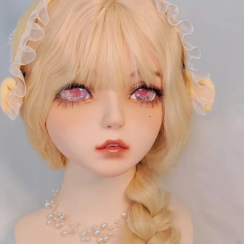 Maski BJD Żywica Pół Głowy/Pełna Głowa Kigurumi Oczy Crossdress Cosplay Japońskie Anime Role Lolita Maski Oczy i Peruka