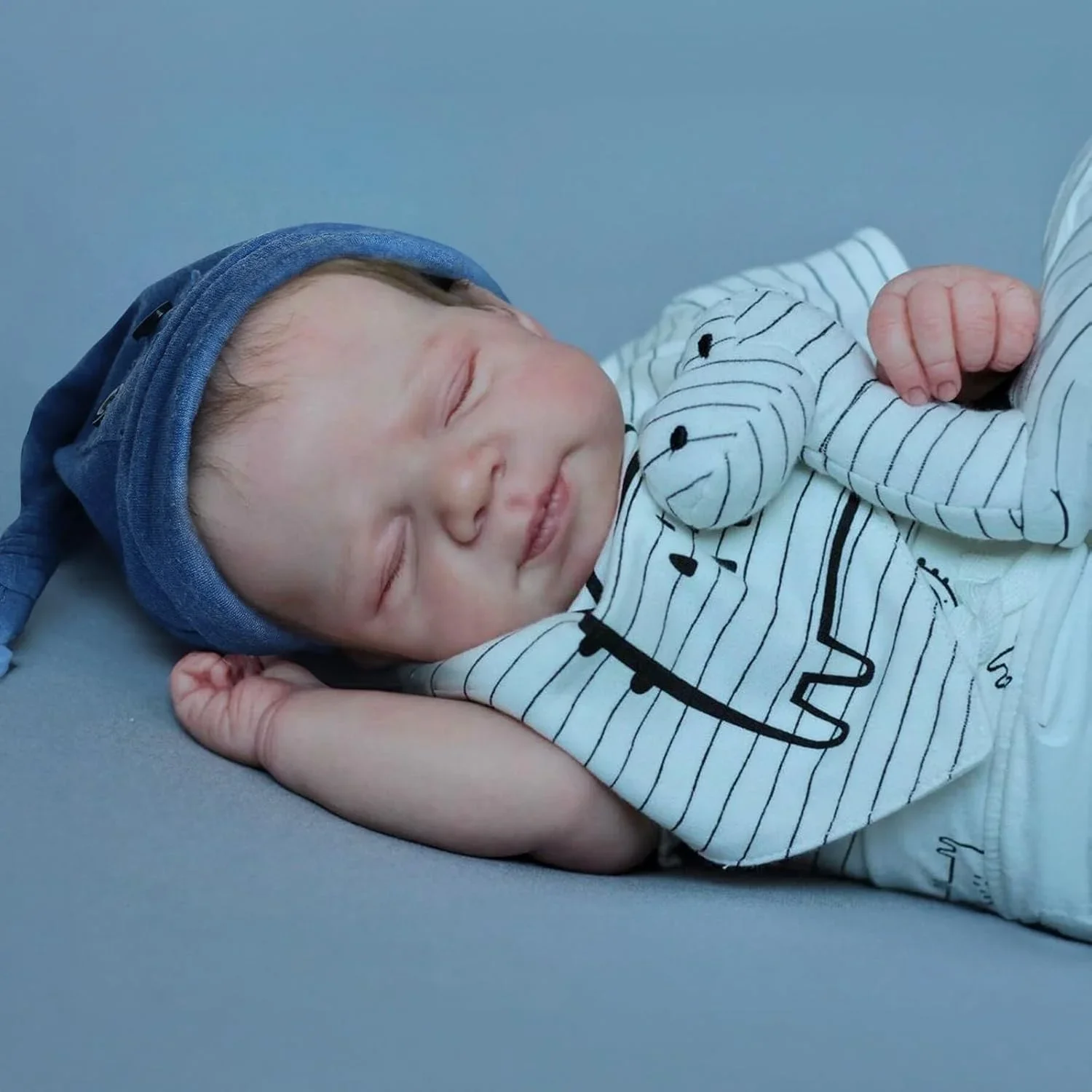 NPK 19'' Pascale Newborn Baby Reborn Bebe with 3D Skin Multiple Layers Painting with Visible Veins Soft Touch  Collectible Doll