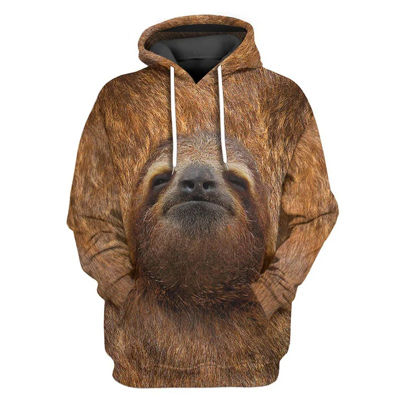 

Cute Winter New 3D Animals Printed Hoodies Gorilla Sloth Giraffe Owl Graphic Pullovers Harajuku Long Sleeves Hooded Hoody Hoodie