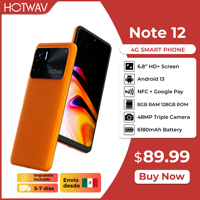 HOTWAV Note 12 Smartphone 6.8'' HD+ Android 13 8GB+128GB Octa-Core Mobile Phone 48MP NFC 6180mAh 20W Charging Cellphone