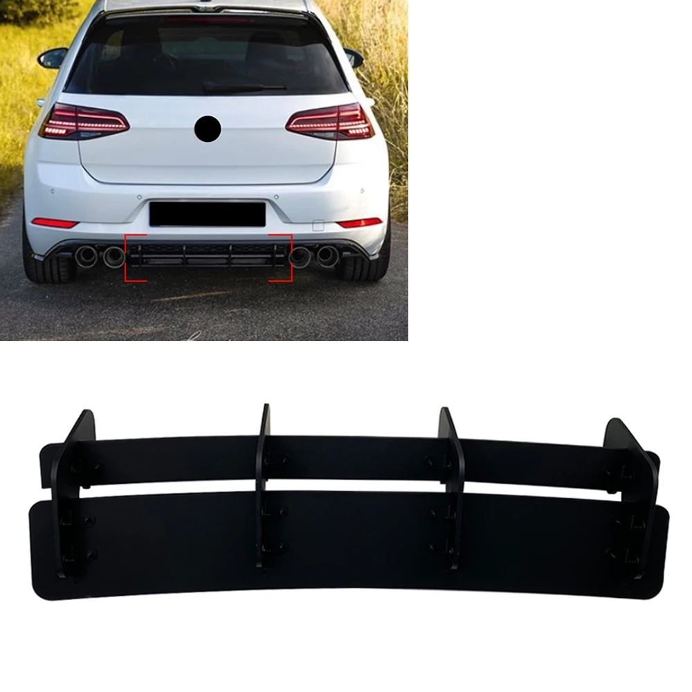 

Rear Bumper Diffuser Lip For Volkswagen VW Golf 7.5R Mk7.5R 2017-2020 Black Lower Guard Center Splitter Spoiler Plate Trim Kit