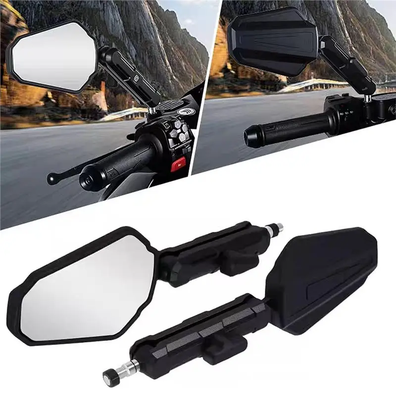 AB96-Weatherproof Design Foldable Rear View Mirror For GY300NK Adventure Motorcycle Wide Viewing Angle Easy Installation