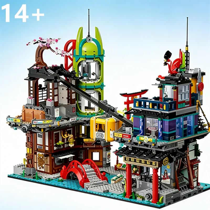 Nouveau 6163 pièces marchés de ville jardins de ville blocs de construction briques compatibles 71799 jouet enfants cadeau d'anniversaire de noël