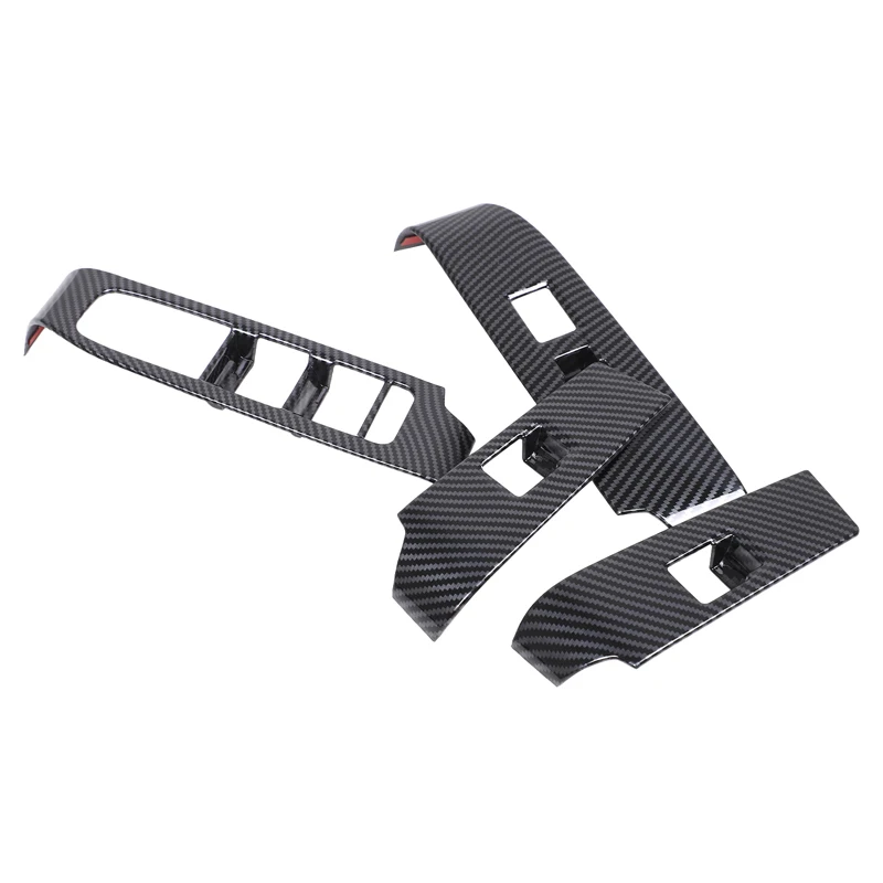 

For Lexus GX 2024-2026+ ABS carbon fiber car glass lift panel button frame decorative sticker car protection accessories