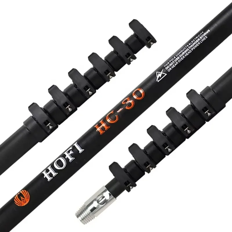 

HOFI anti-spin telescopic tube carbon fiber twist 15m 10m carbon fiber telescopic mast extension