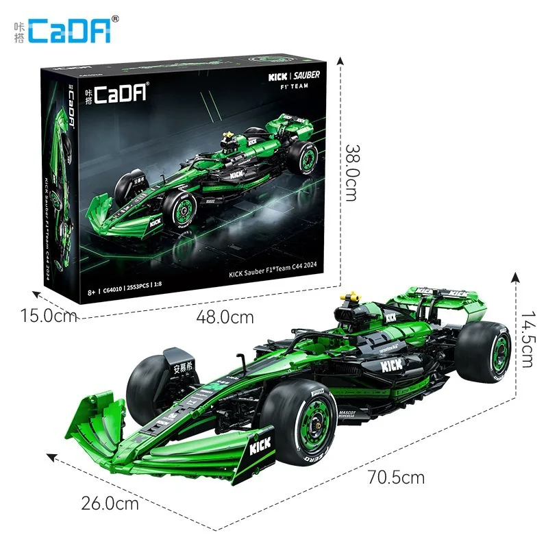 2026 Cada Sauber Team C44 Racewagen Bouwstenen Supercar KICK Bricks Verjaardag Speelgoed Jongens Cadeau Voor Volwassen Jongens