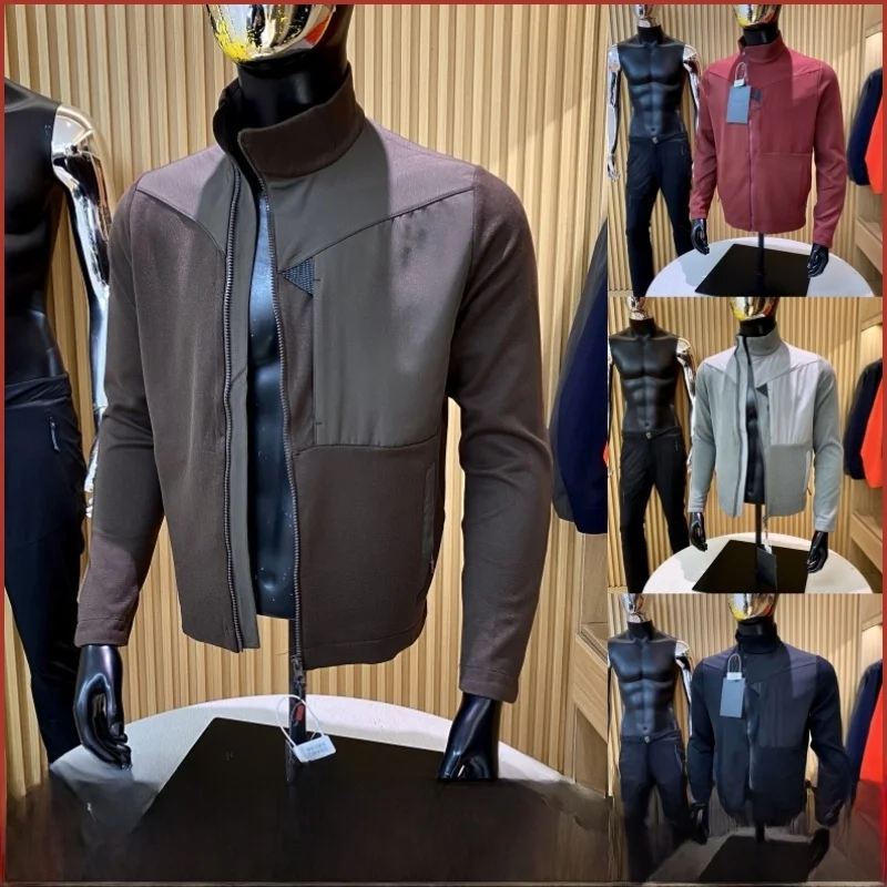 

Warmth And Sle: ex Autumn Winter Jaet with Stand Collar And Full Zip Design Fce Lined Windproof Faionable Outerwear