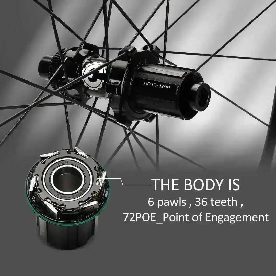 ELITEWHEELS Carbon Wheels Disc Brake 700c Road Bike Wheelset ENT UCI Quality Carbon Rim Center Lock Or 6-blot Bock Road Cycling