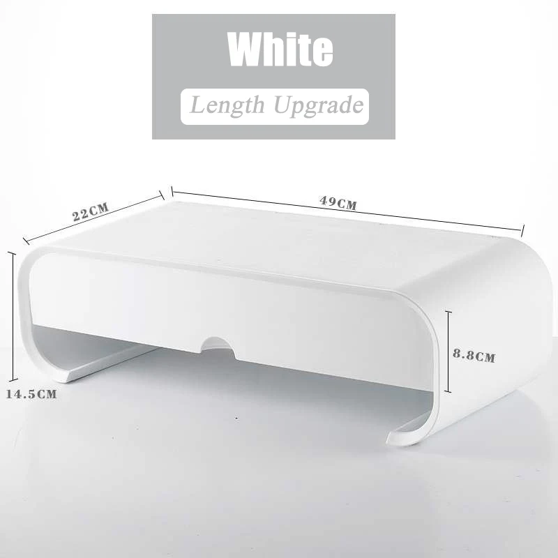 ABS Computer Monitor Halter Laptop Stand Schreibtisch Organizer Schublade Monitor Halterung Brief Datei Halter Home Office Tisch Lagerung Box