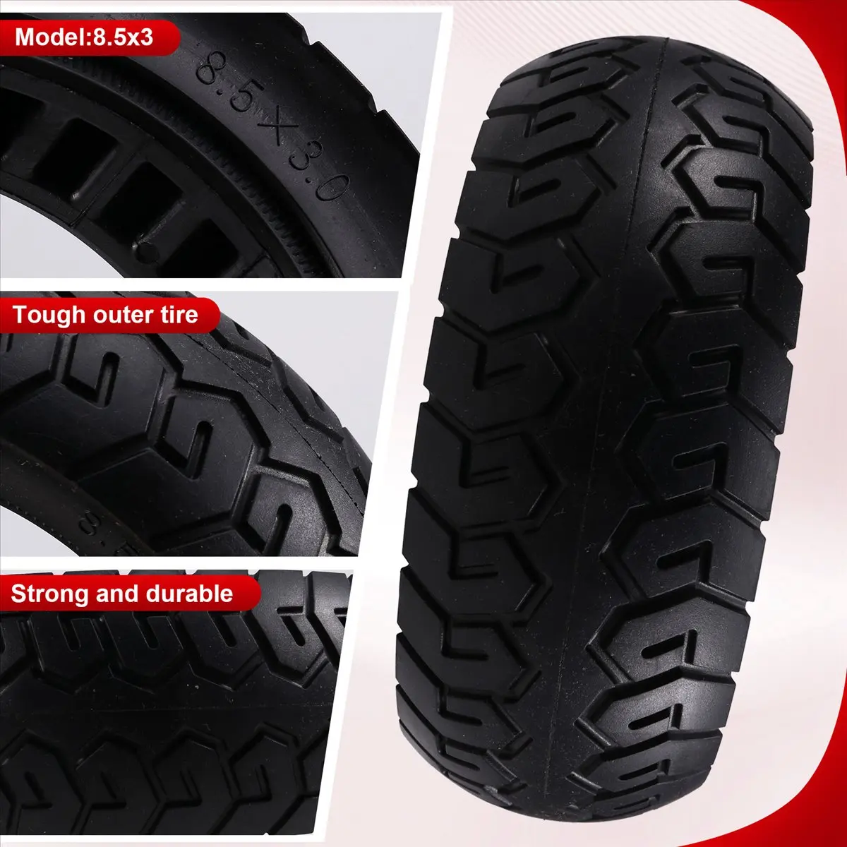 

[AD12] 8.5x3 Honeycomb Vacuum Solid Tire for VSETT 8/9 Kukirin G2 Pro Scooters Front or Rear Wheel Electric Skooter Tires