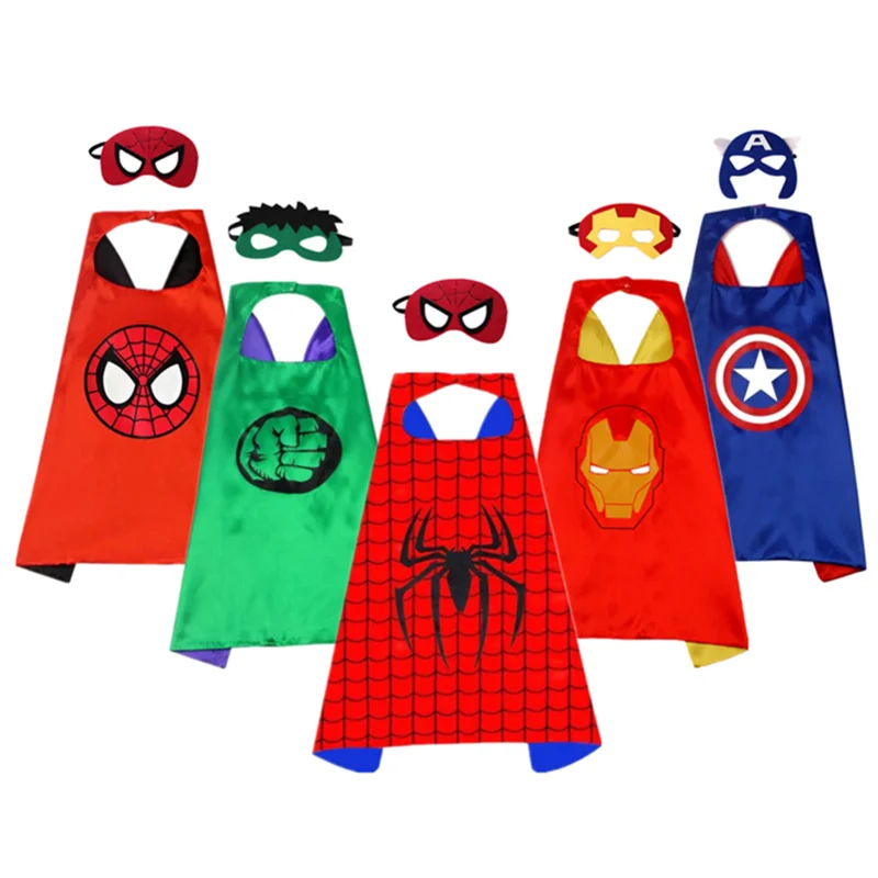 

Hot superhero boys and girls multi-color cloaks gifts for boys aged 3-10cartoon costumes party supplies Halloween and Easte