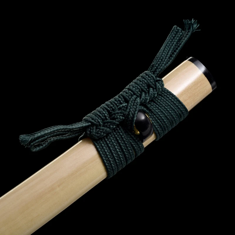 Imagem -02 - Hardwood Bainha Bainha Real Japonês Samurai Katana Espada Sageo Silk Cor Verde Natural