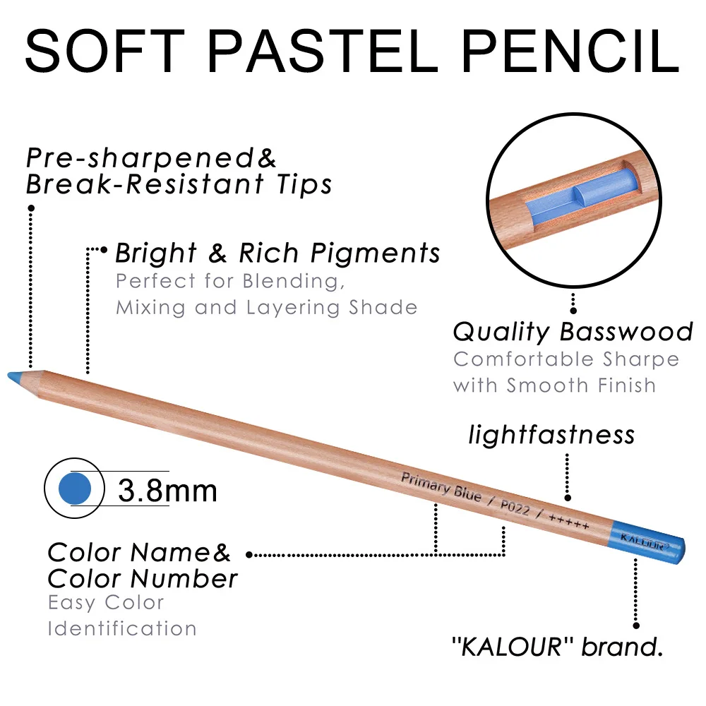 Kalour pensil warna Pastel lembut 50 buah, Set pensil warna Pastel kulit kayu pensil gambar sketsa untuk menulis artis