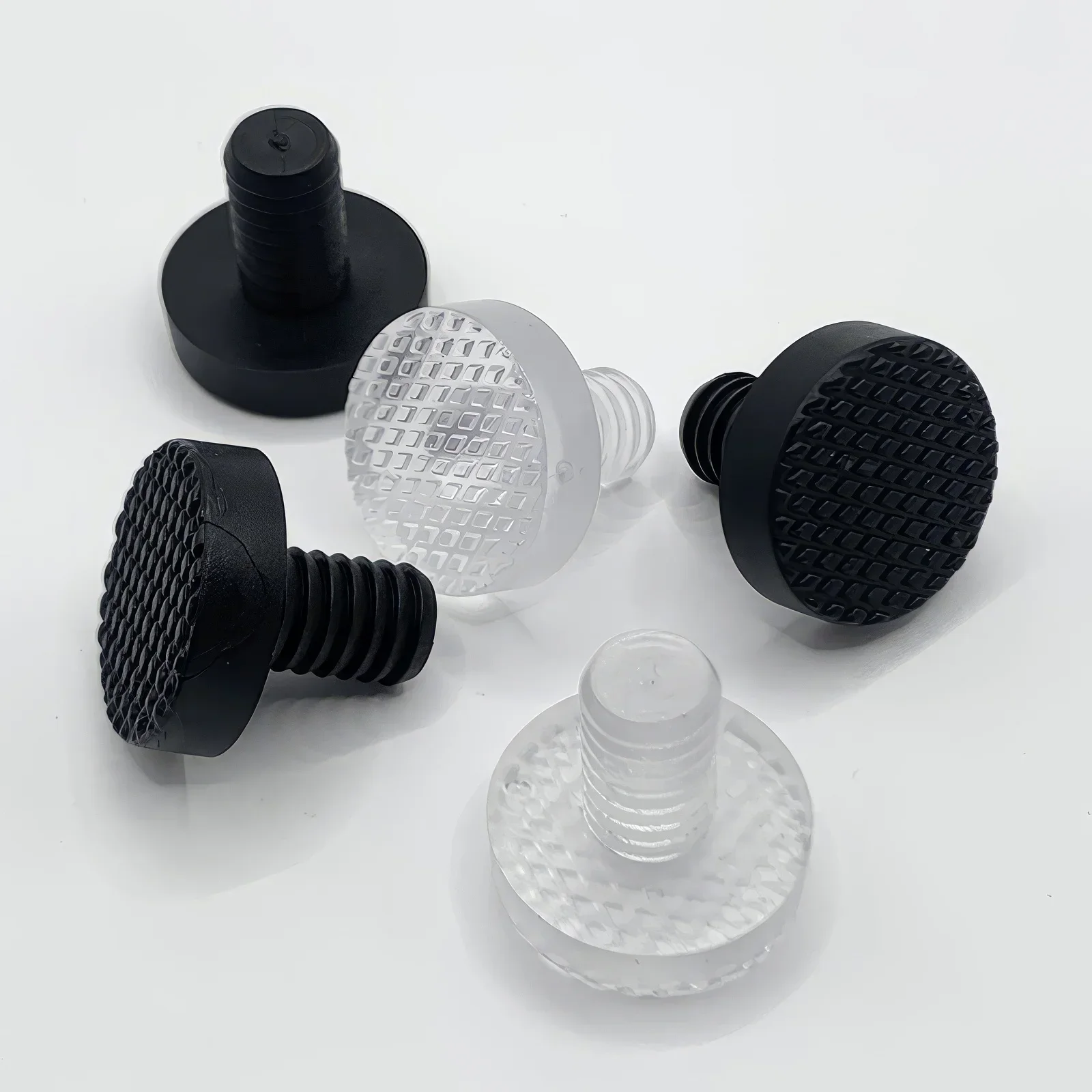 10/20pcs Rubber Furniture Embedded Bumper Screw Stems φ17 φ22 φ35 Transparent Black Anti-collision Chest Table Foot Chair Leg image 2