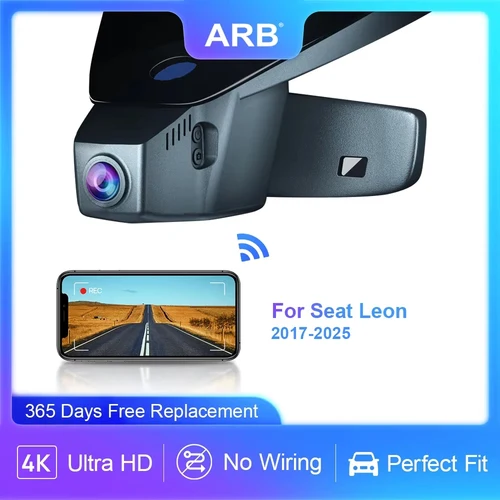 Imagen 1 del producto Caja negra 4K para Seat Leon MK3 MK4 2017-2025, cámara de salpicadero de coche ARB estilo OEM DVR para Seat