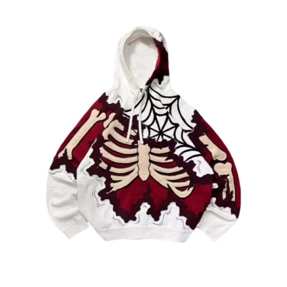 Neuheit Herbst/Winter 2026: Amerikanischer Hip-Hop-Stil 3D-Skelett-Print Hochwertiger Hoodie Perfekt für den Alltag – Detail 7