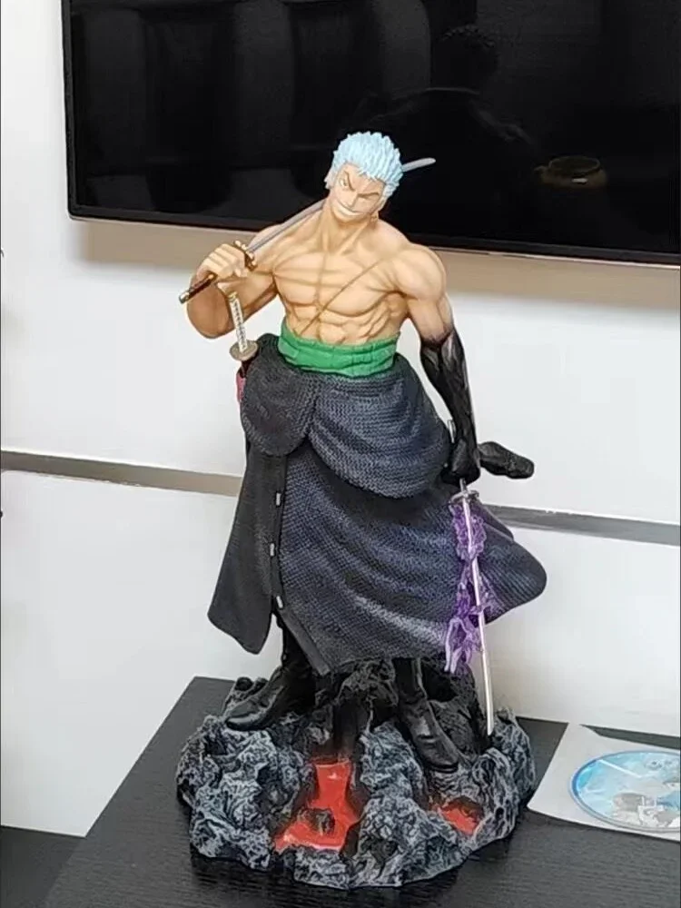 Anime One Piece Stand Posture Roronoa Zoro Action Figures Pvc Statue Fight Roronoa Zoro Model Collection Doll Boy Toy Gift