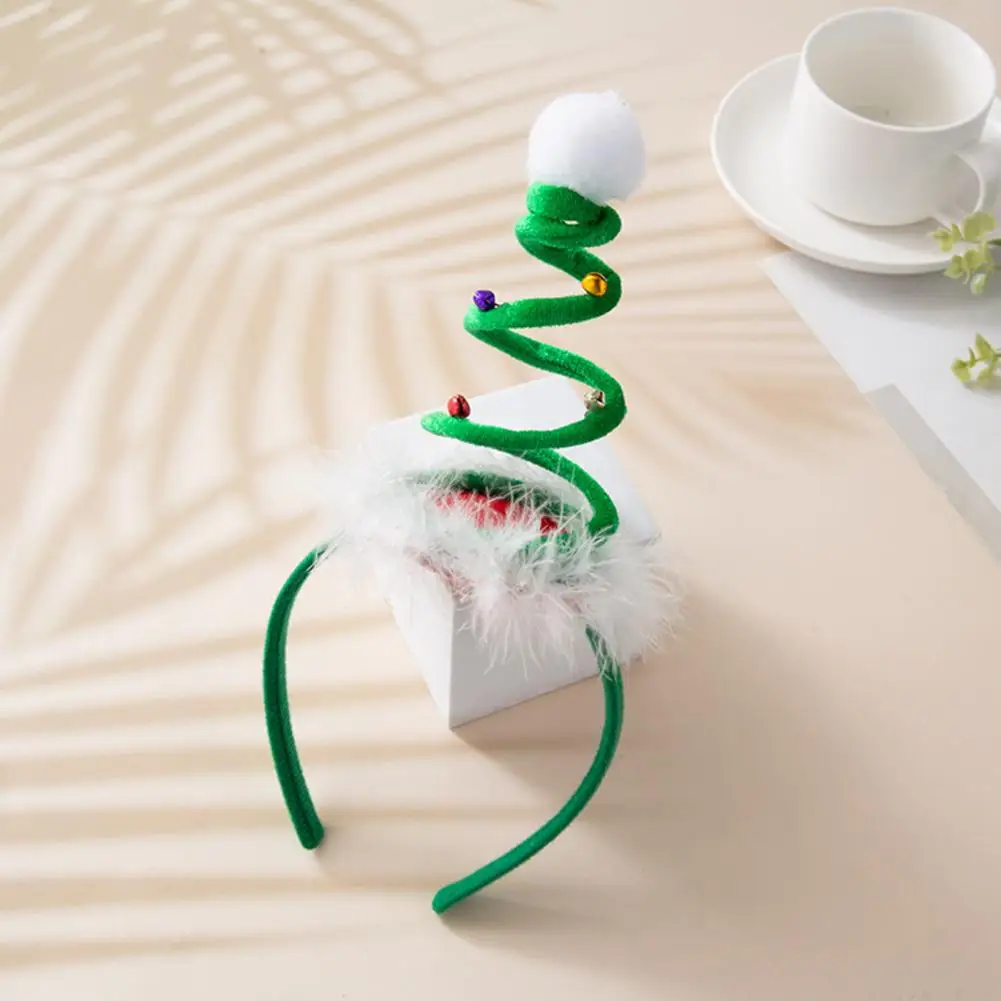 

Рождественская повязка на голову Праздничная повязка на голову Рождественская повязка на голову со спиральным блестящим декором в виде звезды Надежная посадка Праздничный обруч для волос