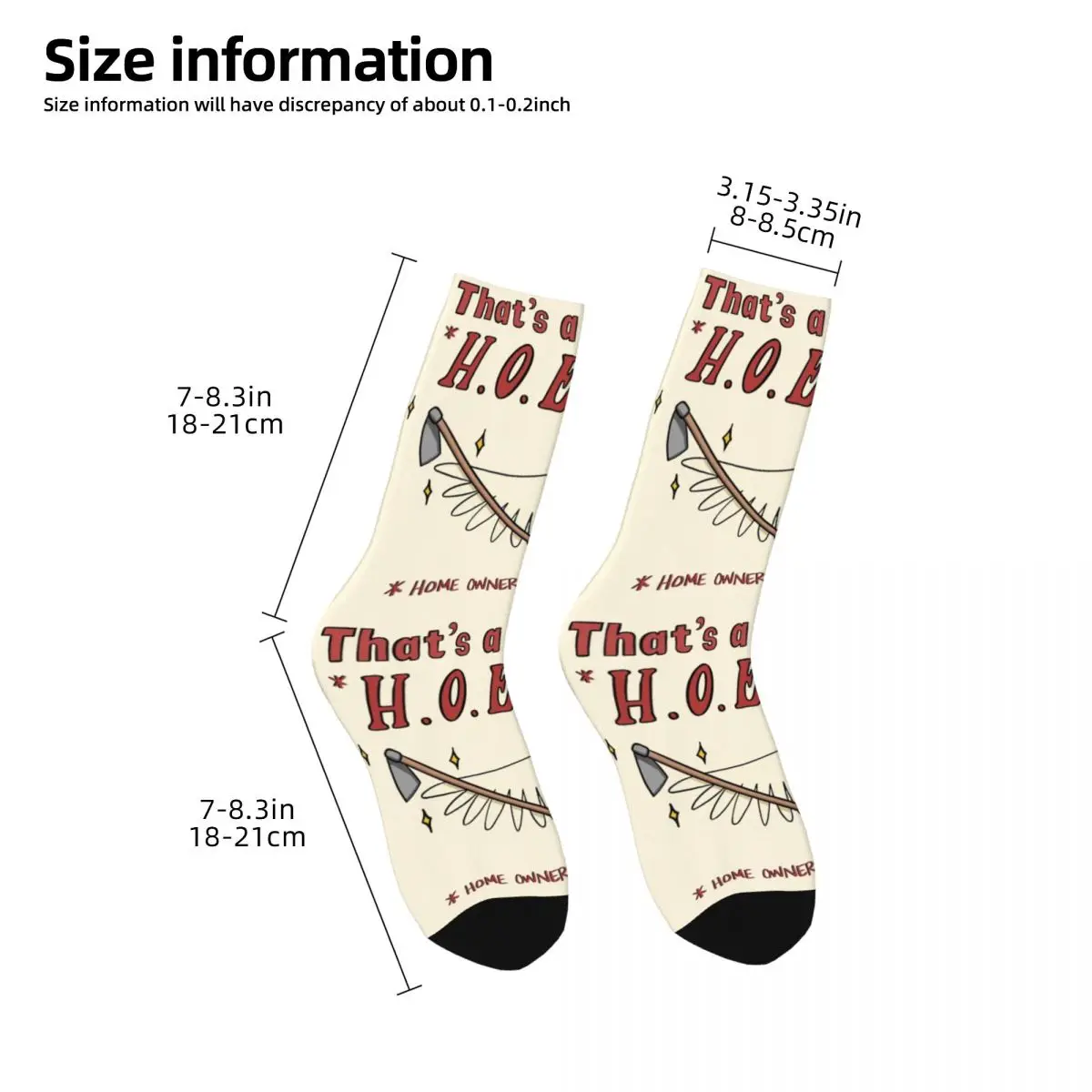 Elin Design Unisexe Niveau Supérieur H.O.E. Chaussettes Confortables en Coton, Modèle Drôle Goose Merch, Meilleur Cadeau d'Urgence