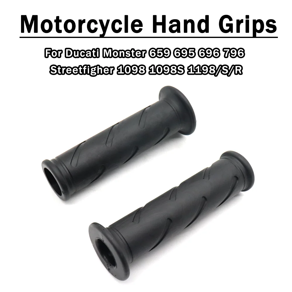 

For Ducati Monster 659 695 696 796 Streetfigher 1098 1098S 1198 S R Motorcycle Black Handlebar Hand Grips Bars Cover