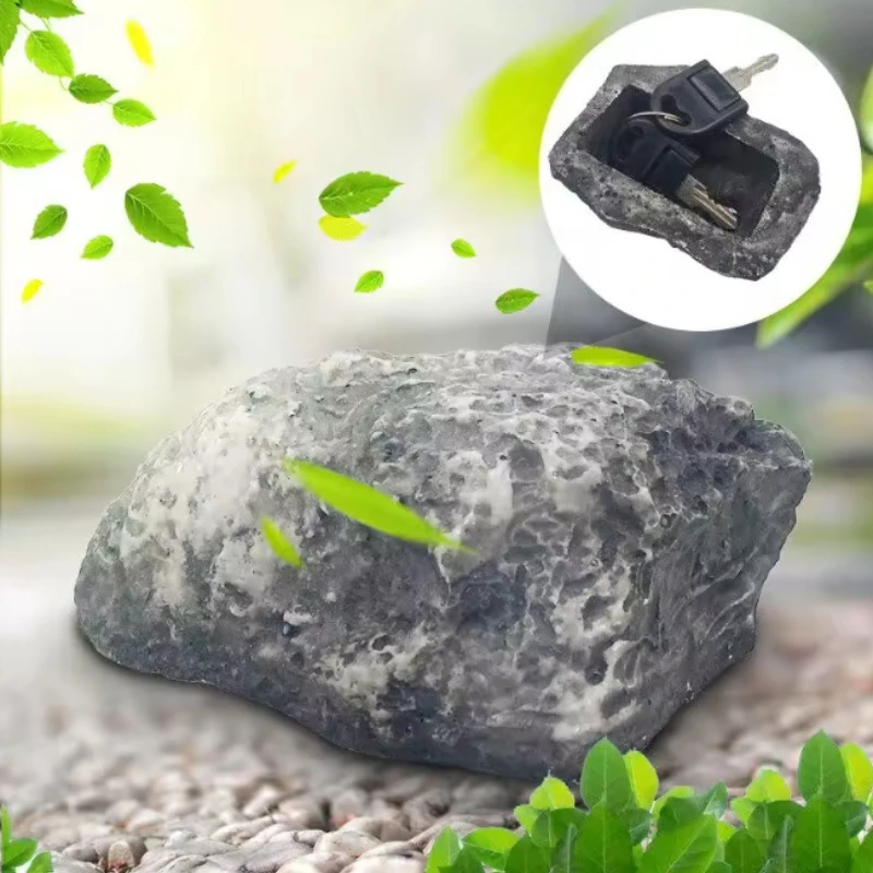 Garden Stone Hide A Spare Key Safe Box Hidden Rock Hide Keys in Stone Safety Storage Box for Home RV Key Safes