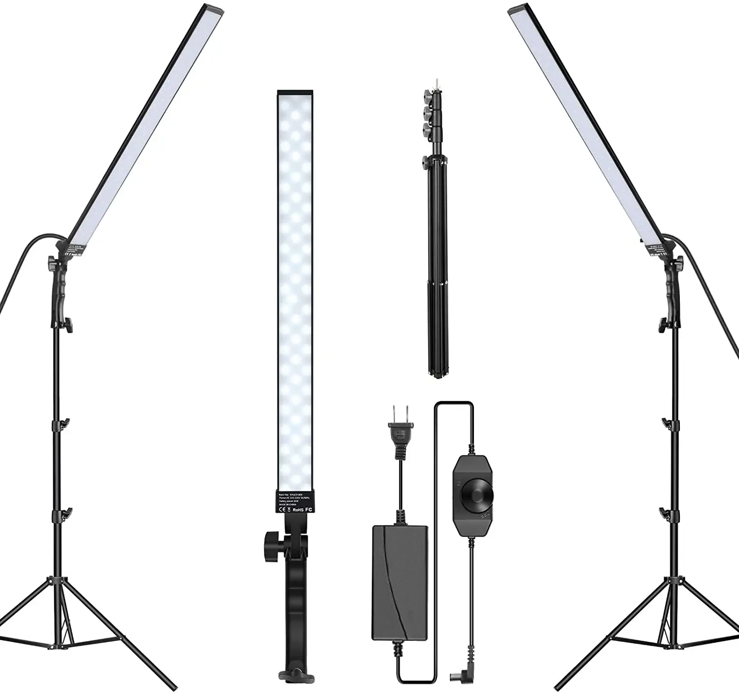 Photography Lighting Handheld LED Video Light Stick Wand Kit Dimmable 5500K for Photographic Fill Light