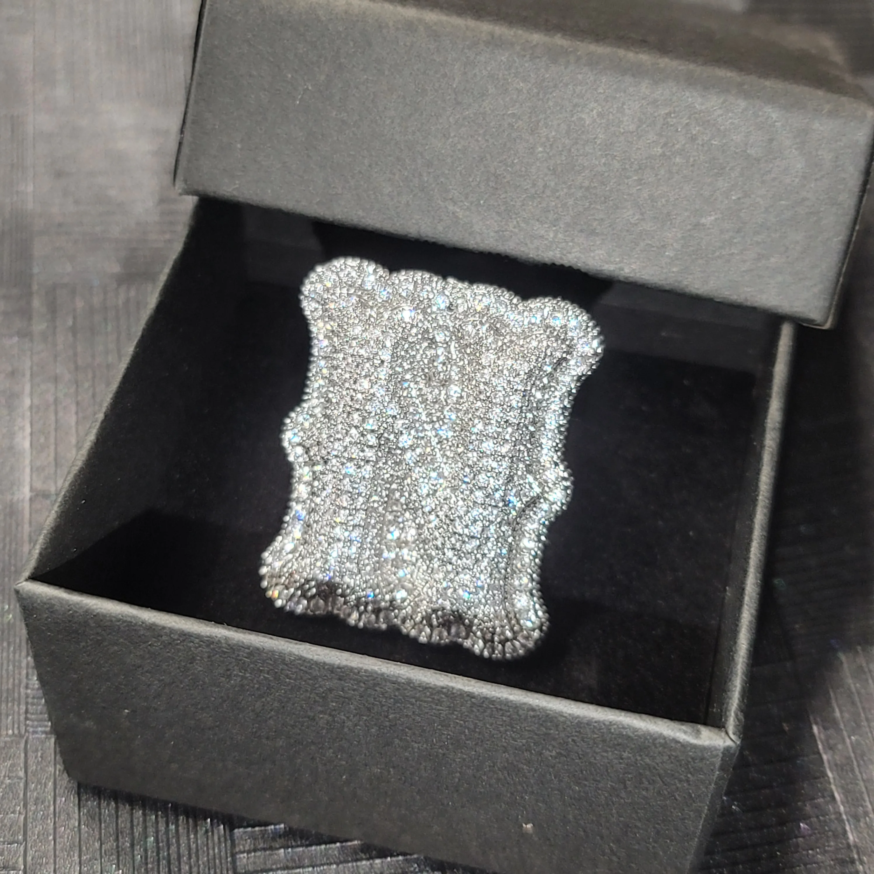 كلمة مخصصة حلقة مفتوحة قابل للتعديل حجم كامل تمهيد الماس خواتم شخصية رسائل مجوهرات هدايا عيد الميلاد عيد ميلاد لها