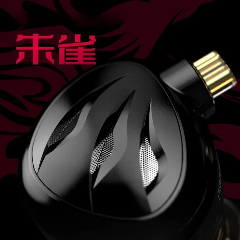 Suzaku, straight push in ear tablet earphones 12mm HIFI monitor high fidelity big scene, flat diaphragm earphones