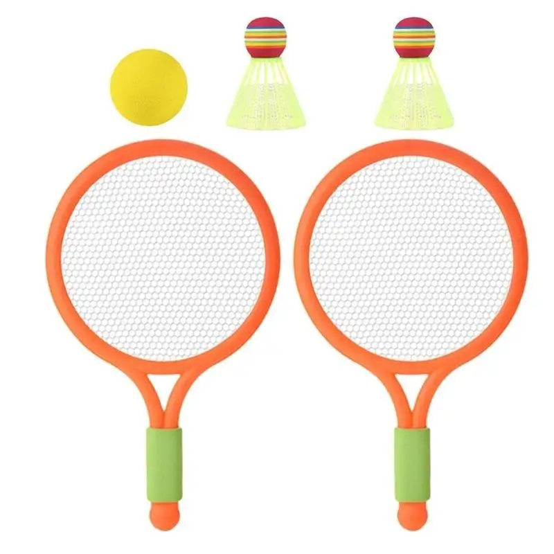 

652F Badminton Racket with Tennis and 2 Shuttlecocks for Kid Boy Girl Beach Game
