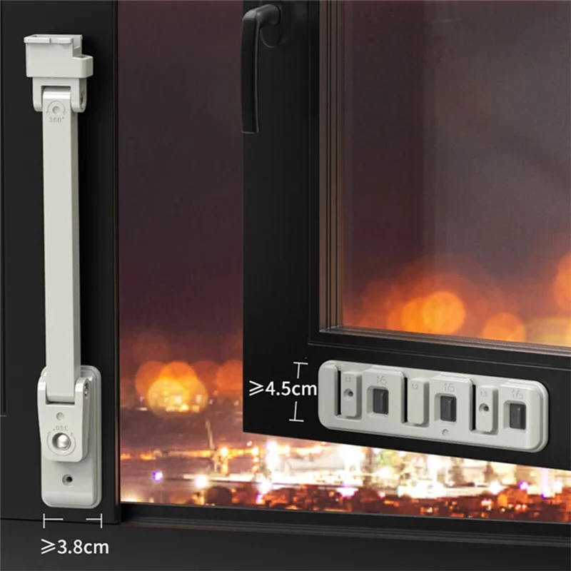 

ABFU-Adjustable Sliding Door Locks Anti-Falling Security Home Baby Safety Lock Buckle Children Windows Limit Holder
