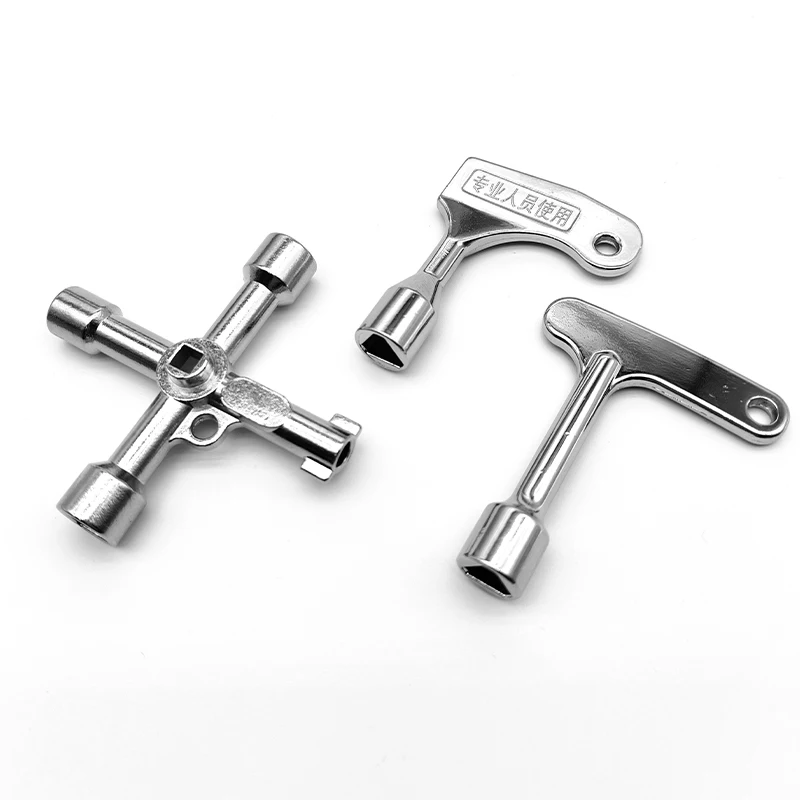 

Zinc alloy industrial cross-shaped alloy key multi-functional four-in-one universal key rotating lock distribution cabinet