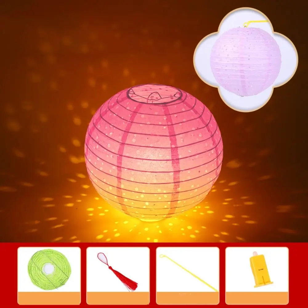 

Multicolor Luminous Round Paper Lanterns Handmade Chinese Paper Lamp Ball Hollow Hanging Mid Autumn Festive Lanterns Home Decor