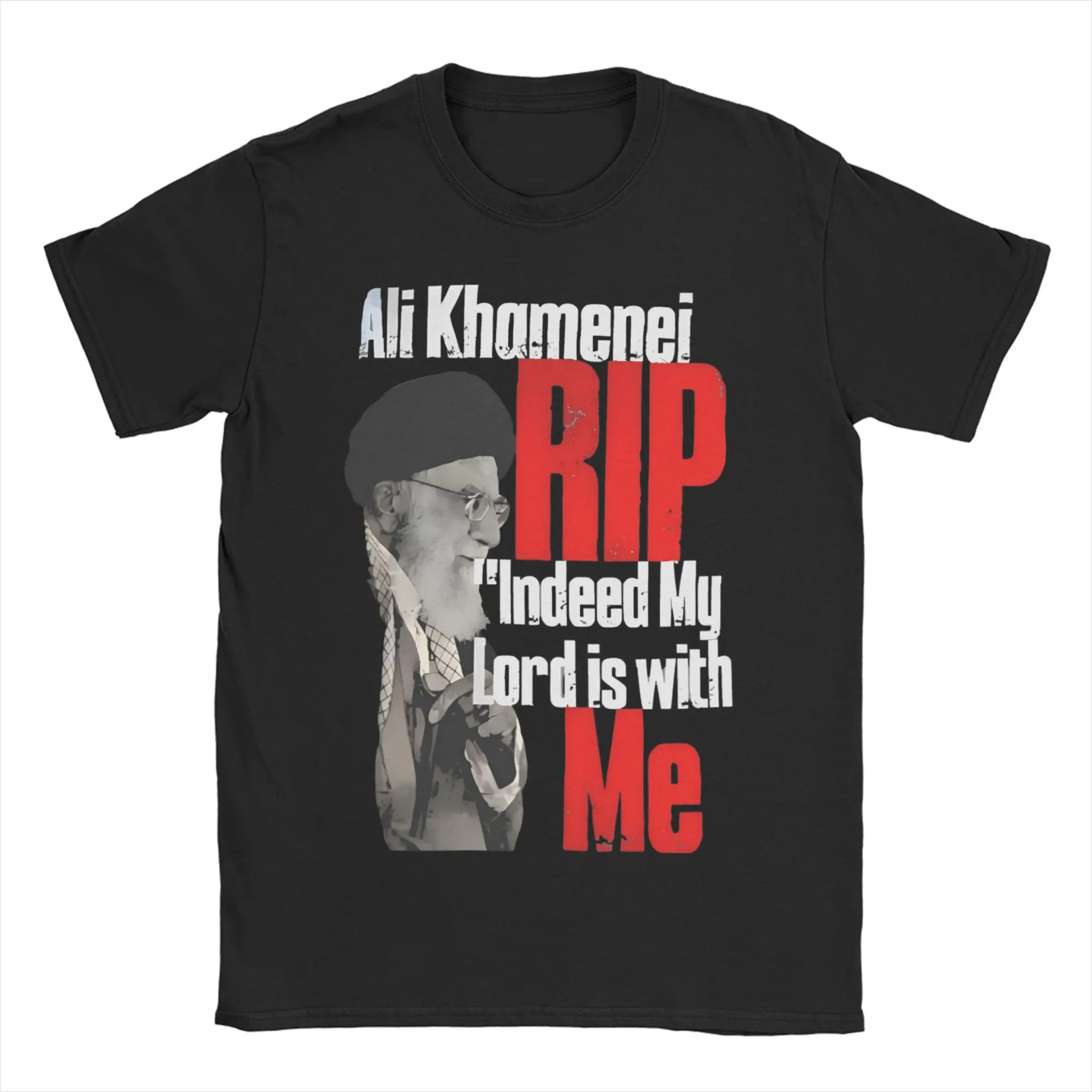

Ali K-Khamenei T-Shirt Summer Harajuku T Shirts Male Cotton O Neck Oversized Tees Short-Sleeve Vintage Tshirt