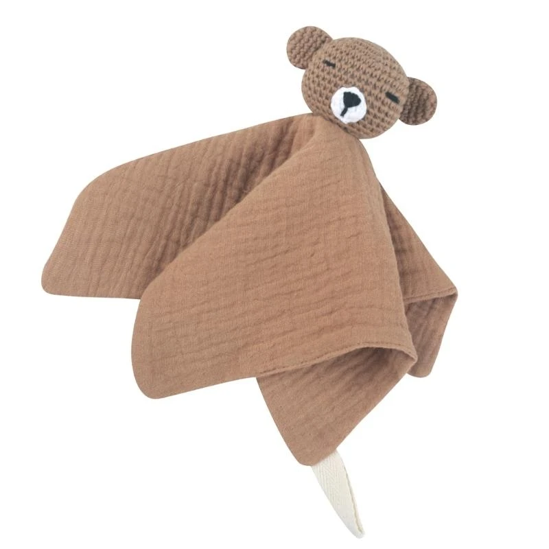 Baby Knited Bear Nursing BIB Security Ręcznik dla chłopców śliniący
