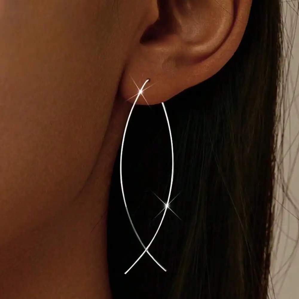 

Пара сережек, женские модные серьги, простые, простые и элегантные женские изысканные подарки