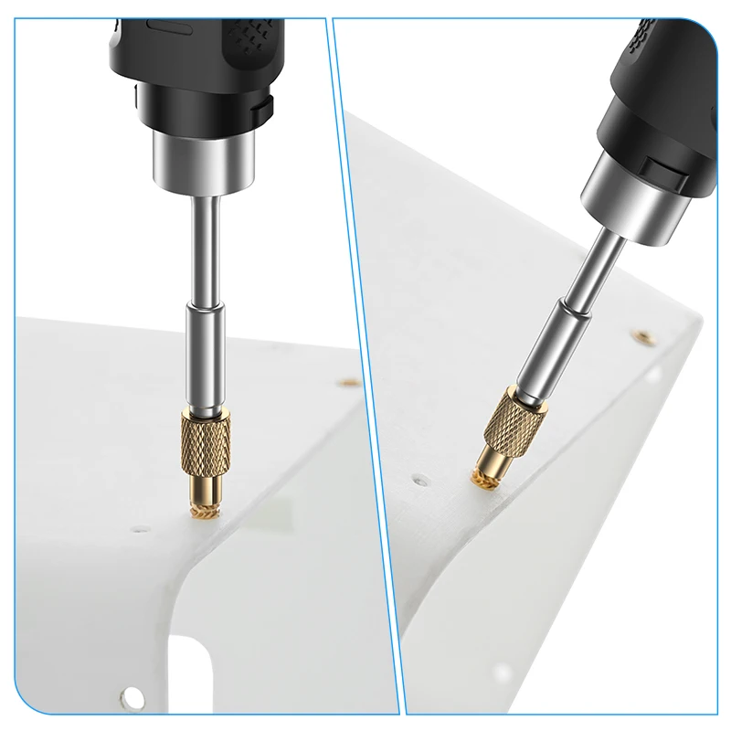 FNIRSI HS-02A Soldering Iron Nut Insert Kit for M2 to M8 Brass Thread Hot Melt Nuts with C245 Tip for 3D Printer Repair Tools