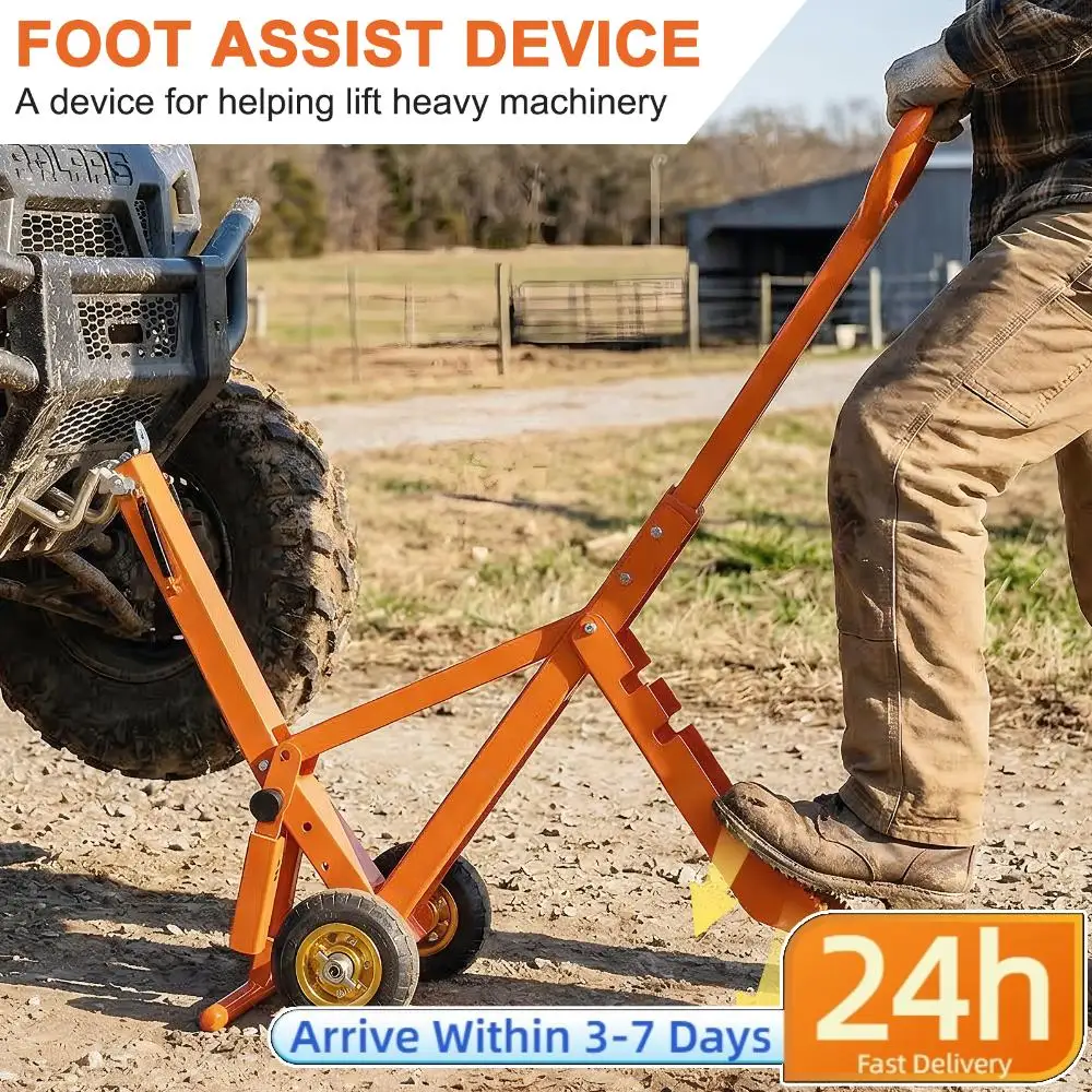 

Lawn Mower Lift Jack 1322lbs Capacity Arm Jack Lifting Tool with Tow Handle for Garden Tractors ATV Maintenance & Repair