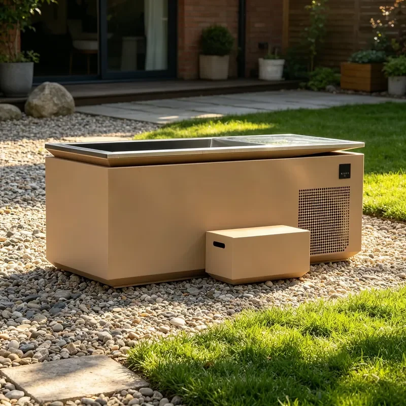 US Stock Attractive Design Electric Cedar Ice Bath Cold Tub with Chiller and Filter Ozone Easy-Set Outdoor Portable Spa