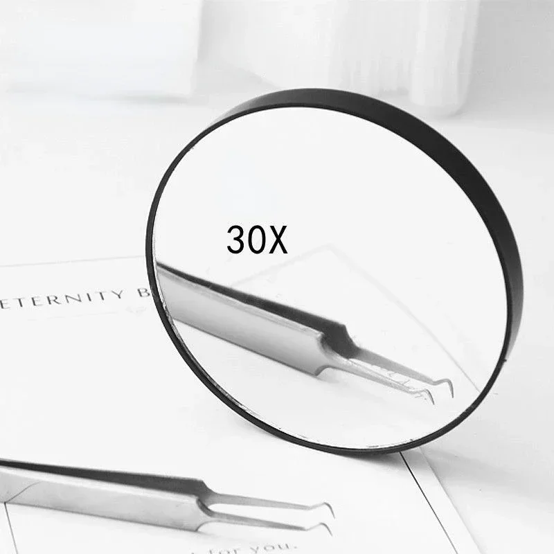 30x volte ingrandimento specchio per il trucco ventosa per bagno specchio di bellezza nero rasatura pulizia punti neri specchio rotondo piccolo