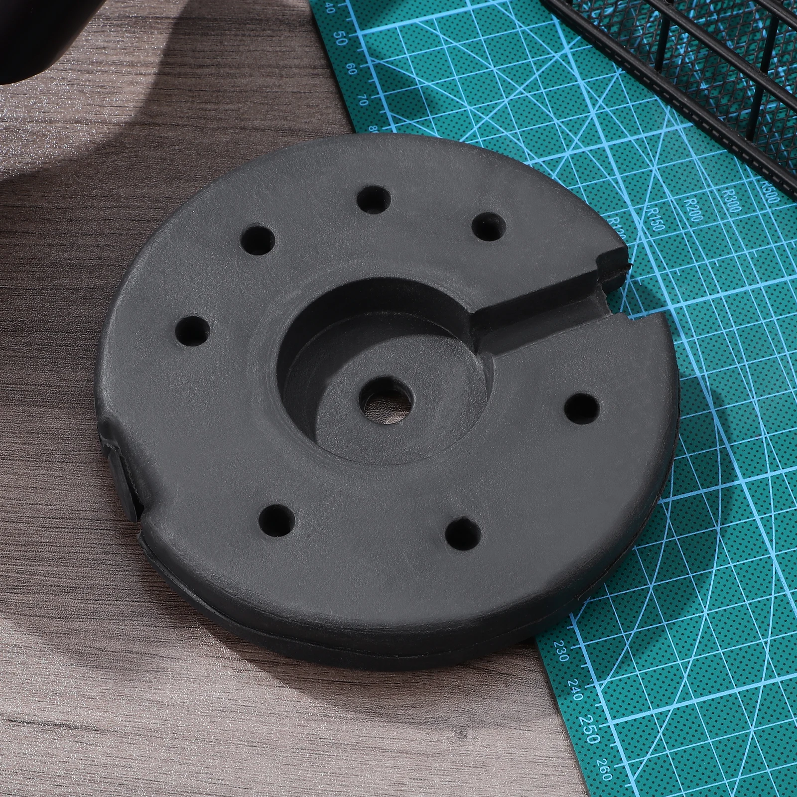 

Heavy Weighted Block Base Lamp Parts Repair Replacement Round Plastic Floor Light Desk Office Sturdy Metal Long Lasting