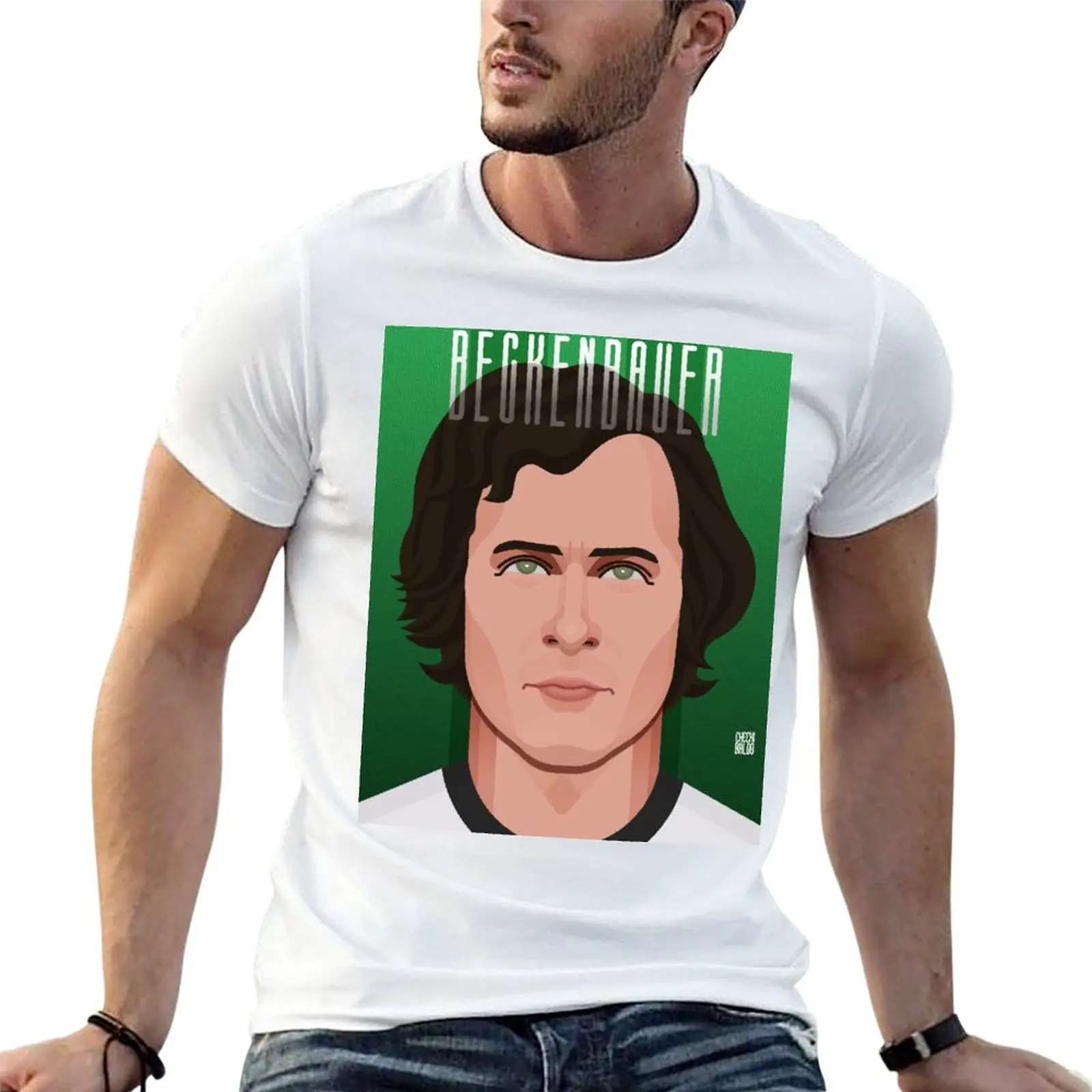 

Franz Beckenbauer The Kaiser T-Shirt cotton tshirt 100% black cotton t-shirt plain for man package T-Shirt