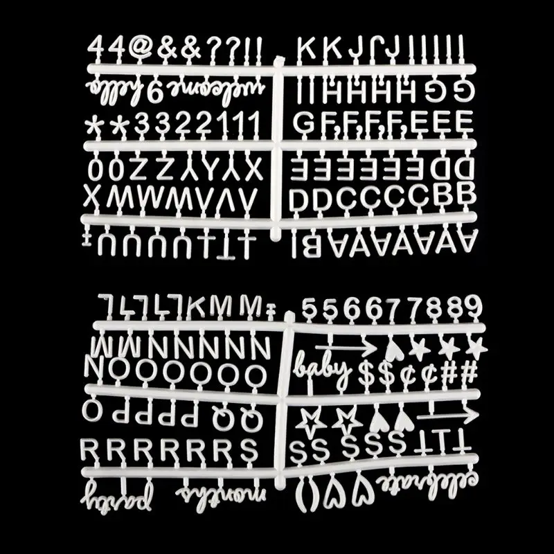 PP Numbers Characters for Changeable Felt Letter Board Message Boards