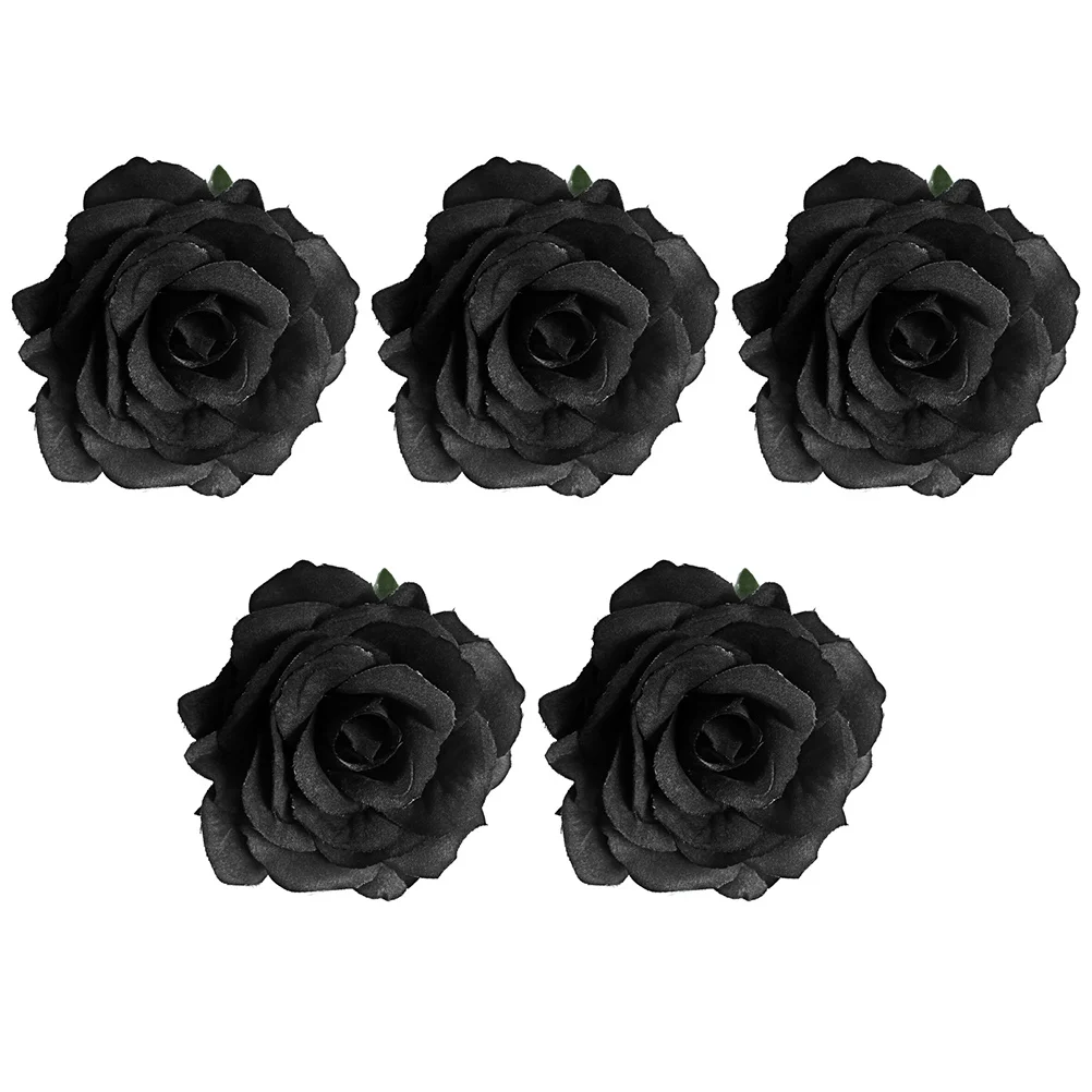 

5Pcs Rose Hair Clip Brooch Artificial Rose Flower Funeral Decorative Clothes Pin for Dress Sweater Jacket Coat Bag