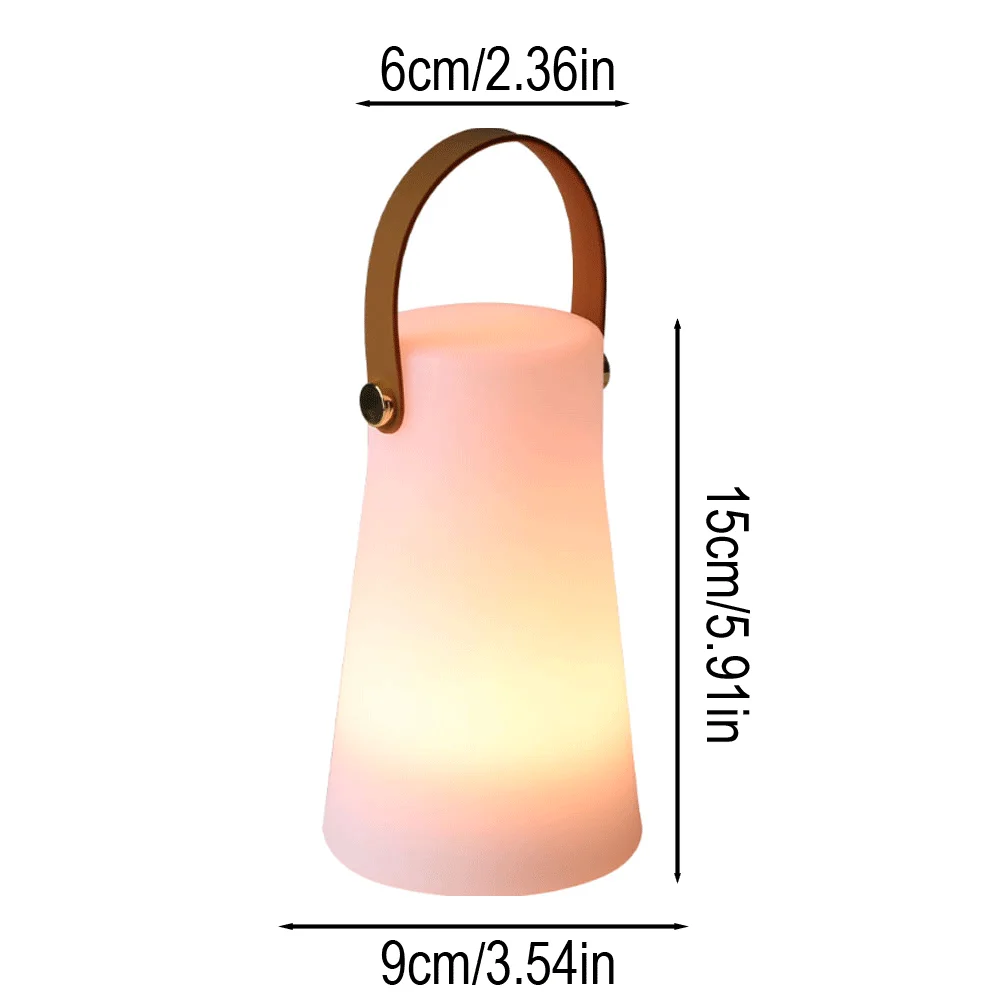 Lámpara de noche brillante de nuevo modelo de forma redonda, lámpara de escritorio para el hogar, lámpara de ambiente para acampar y exteriores, linterna de mano