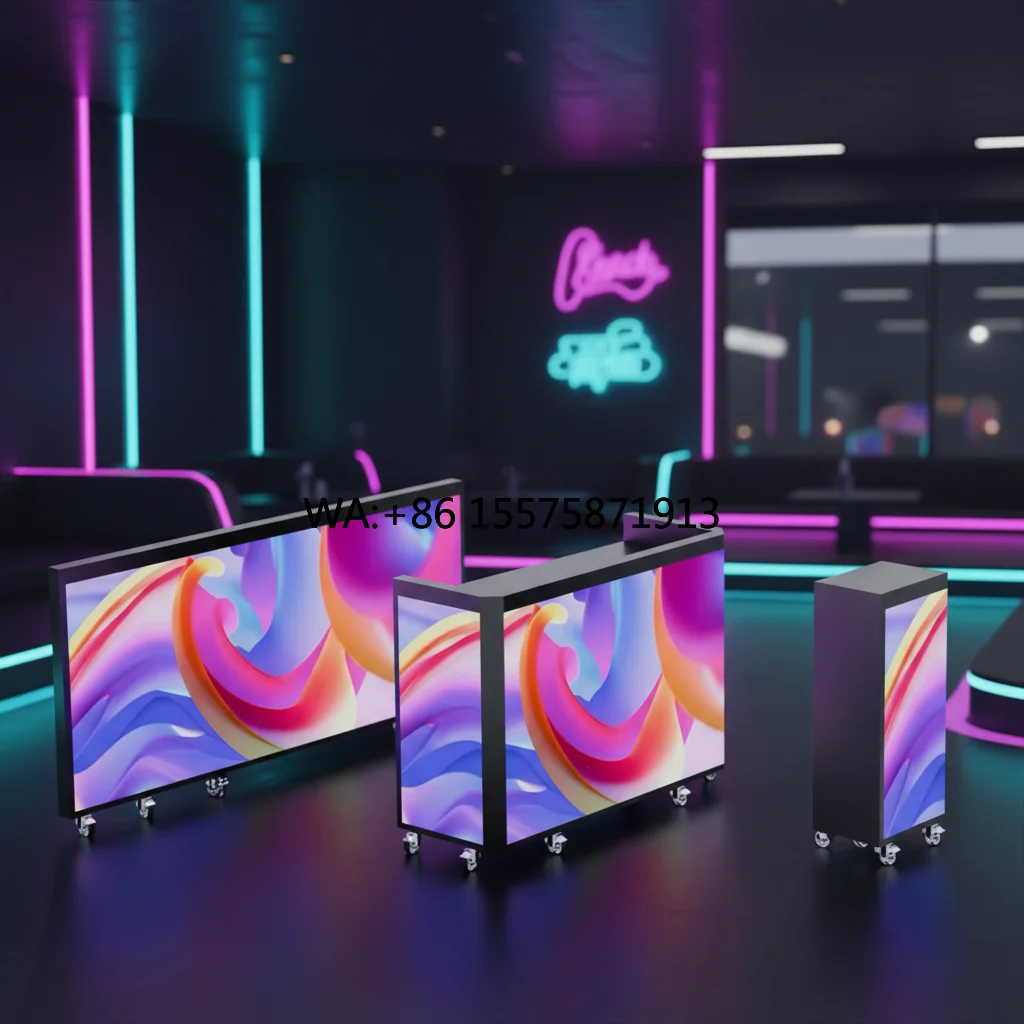 Full Color P2.604 P2.976 LED Foldable DJ Booth Night Bar Electronic Music Festival Front Desk Led Display